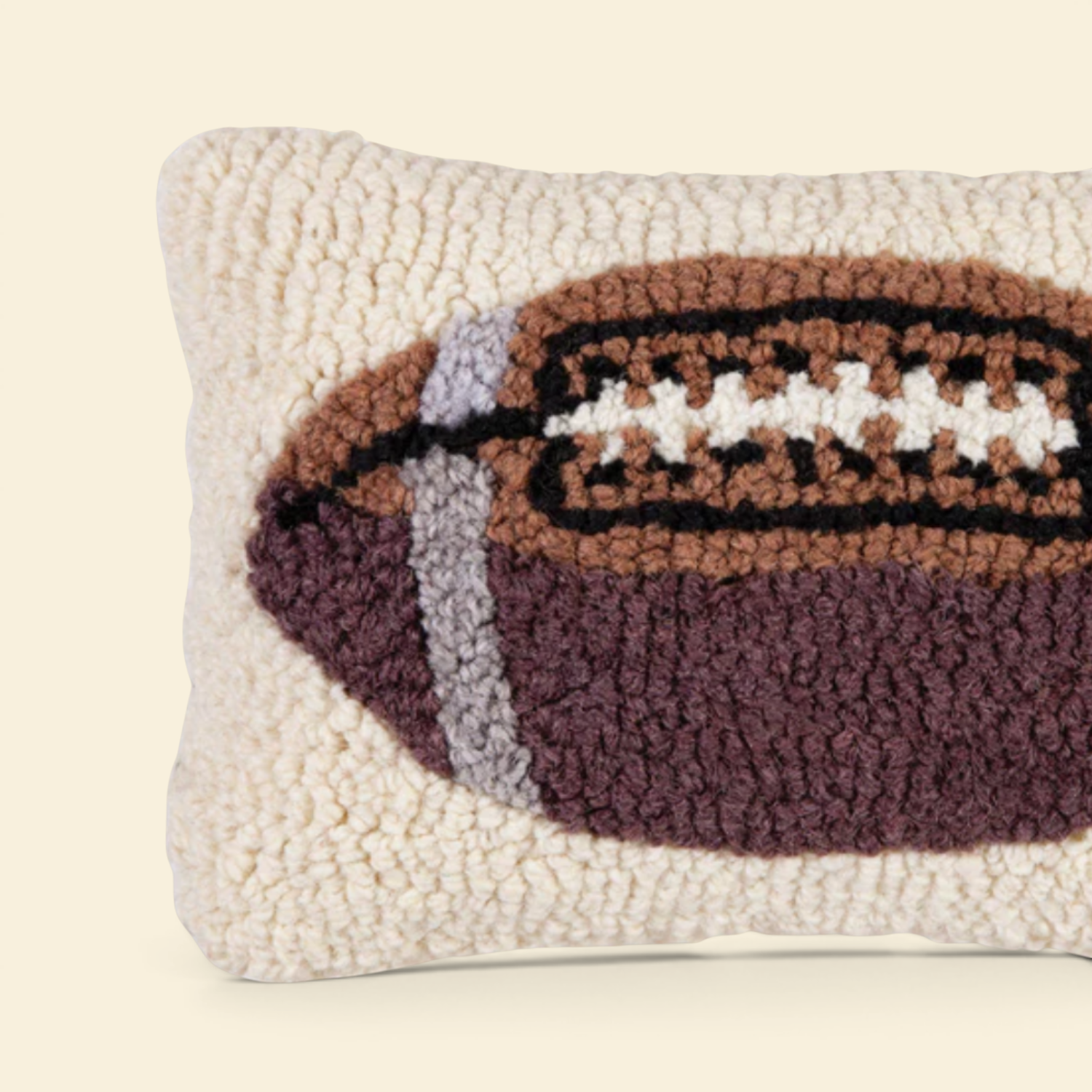 Football Fan Wool Kidney Toss Pillow
