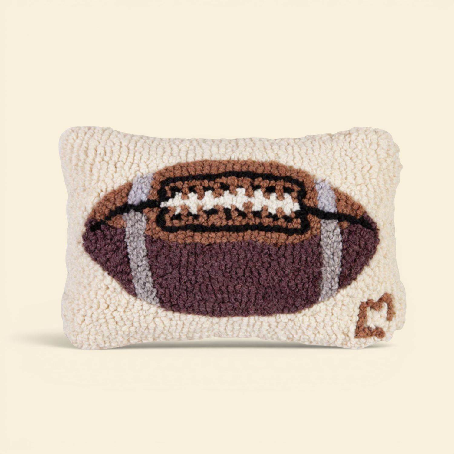 Football Fan Wool Kidney Toss Pillow