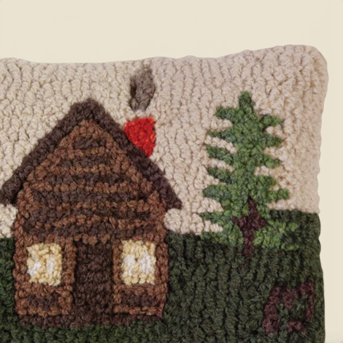 Cabin In The Woods Wool Kidney Toss Pillow