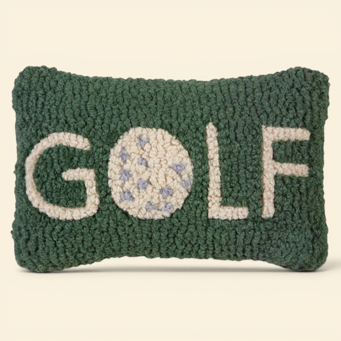 Golf Era Wool Kidney Toss Pillow