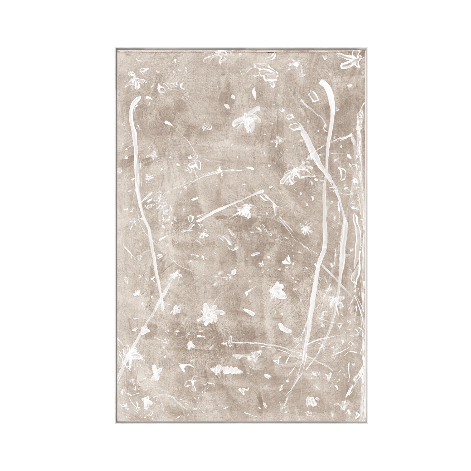 Muted Botanical Motif Framed Wall Art