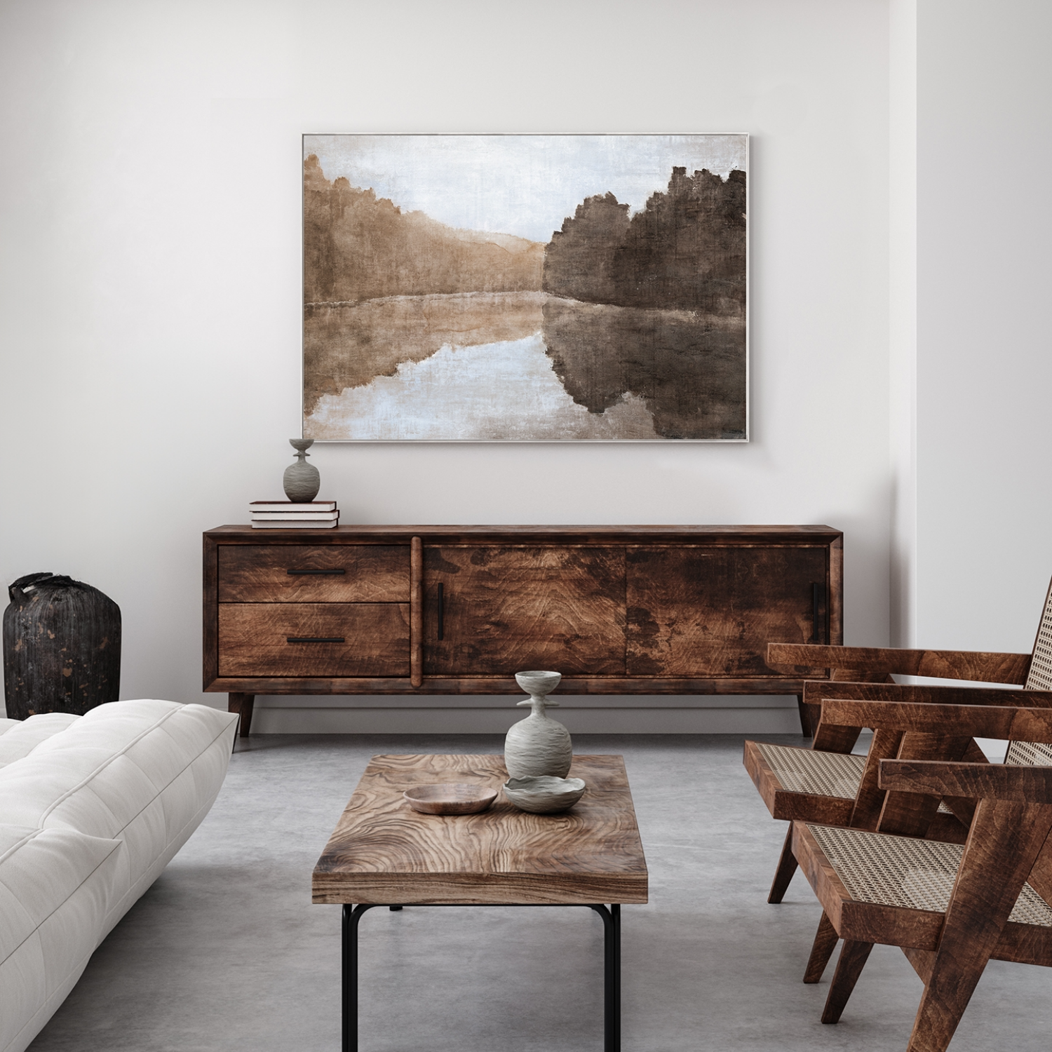 Veiled Waters I Framed Wall Art