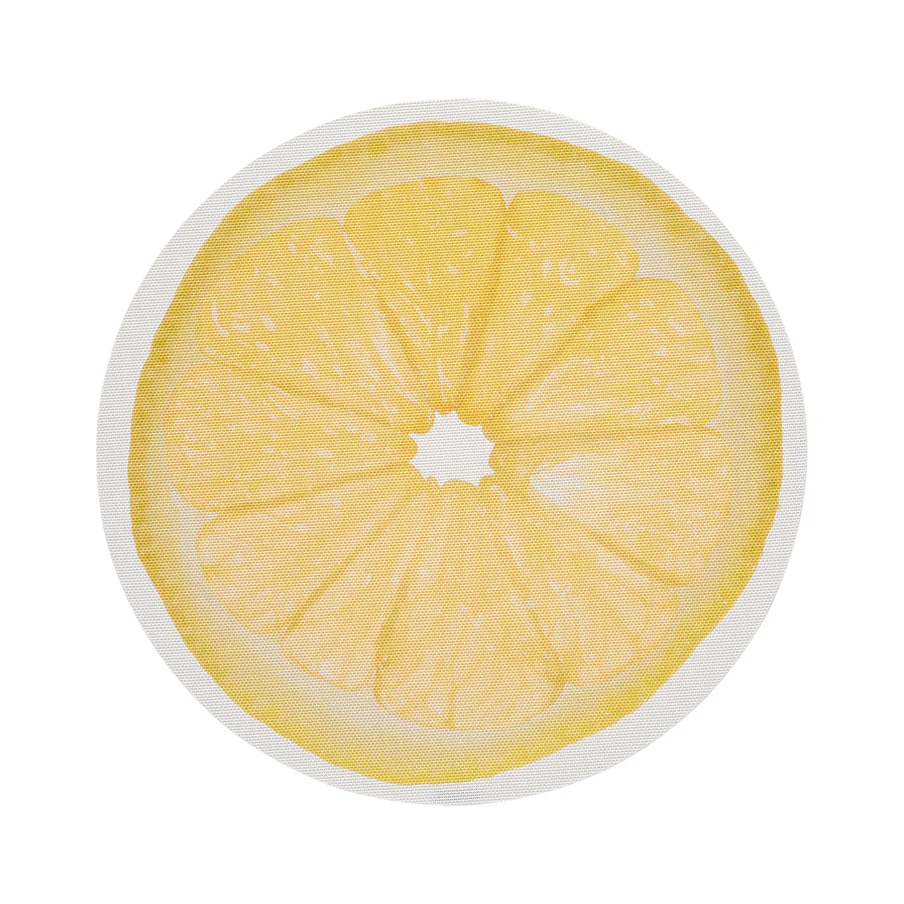 Chilewich Citrus Lemon 15" Round In/Out Placemat (Set of 4)