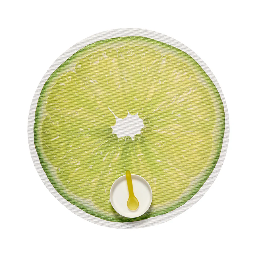 Chilewich Citrus Lime 15" Round In/Out Placemat (Set of 4)