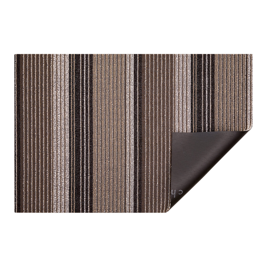 Chilewich Pleat Stripe Shag 2x3 Utility Mat - Oyster