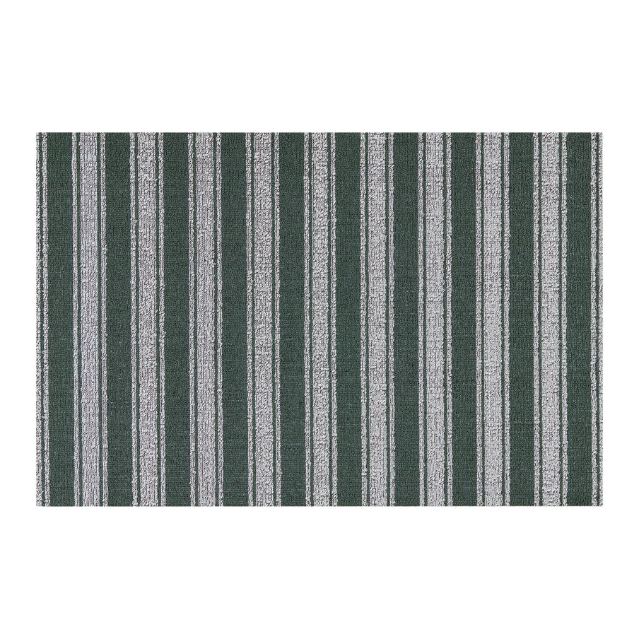 Chilewich Martha Stewart Boardwalk Stripe Shag 2x3 Utility Mat - Fern