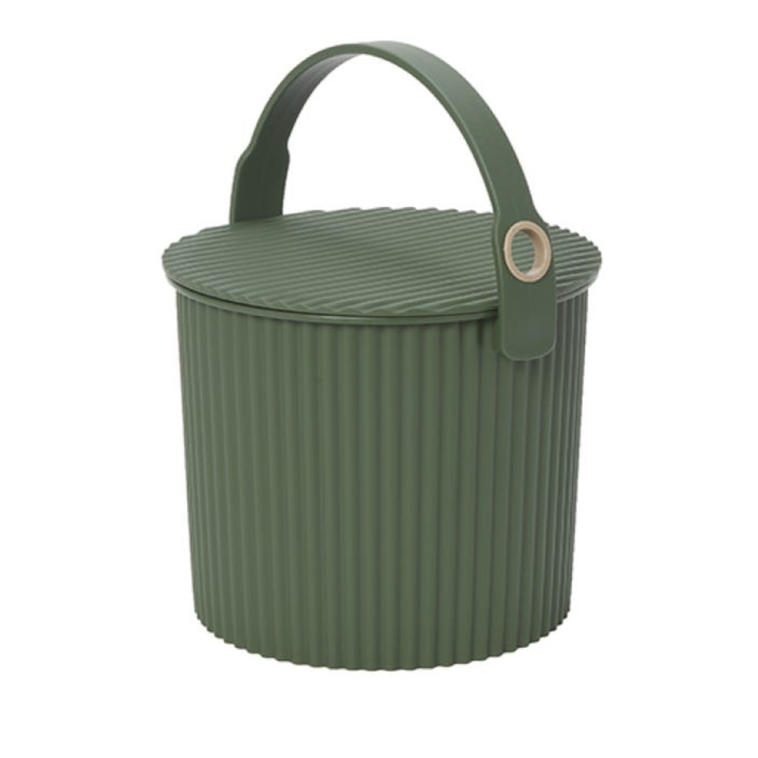 Hachiman Garden Green Storage Bucket w/Lid