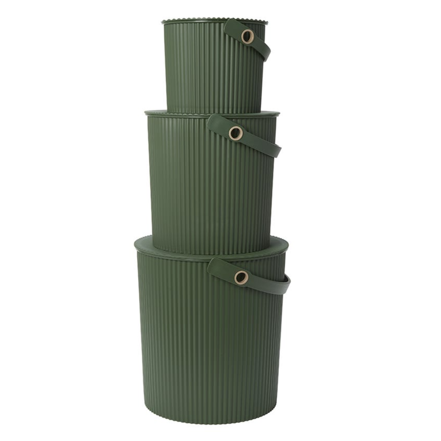 Hachiman Garden Green Storage Bucket w/Lid