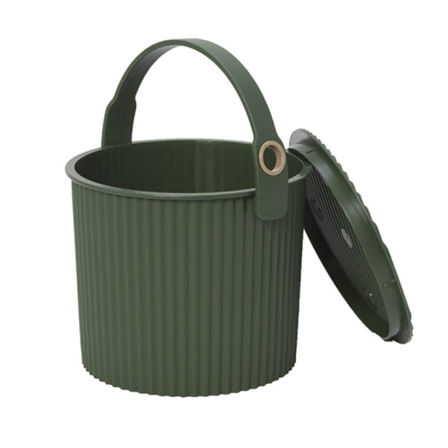 Hachiman Garden Green Storage Bucket w/Lid