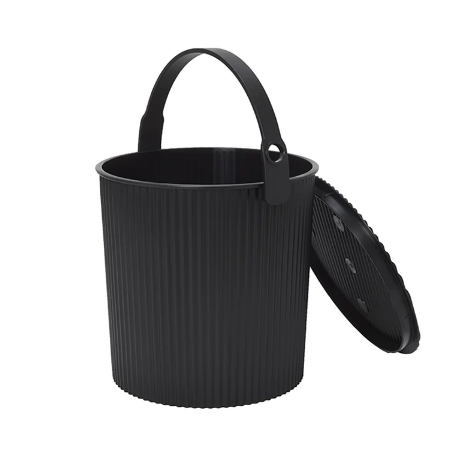 Hachiman Garden Storage Bucket w/ Lid - Black