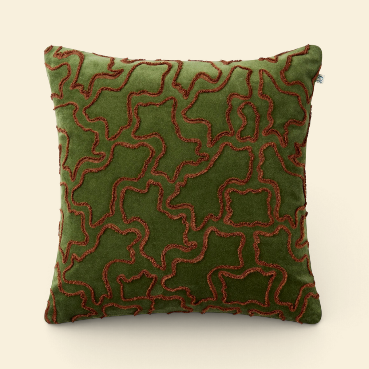 Terra Velvet Cotton Toss Pillow with Feather Insert