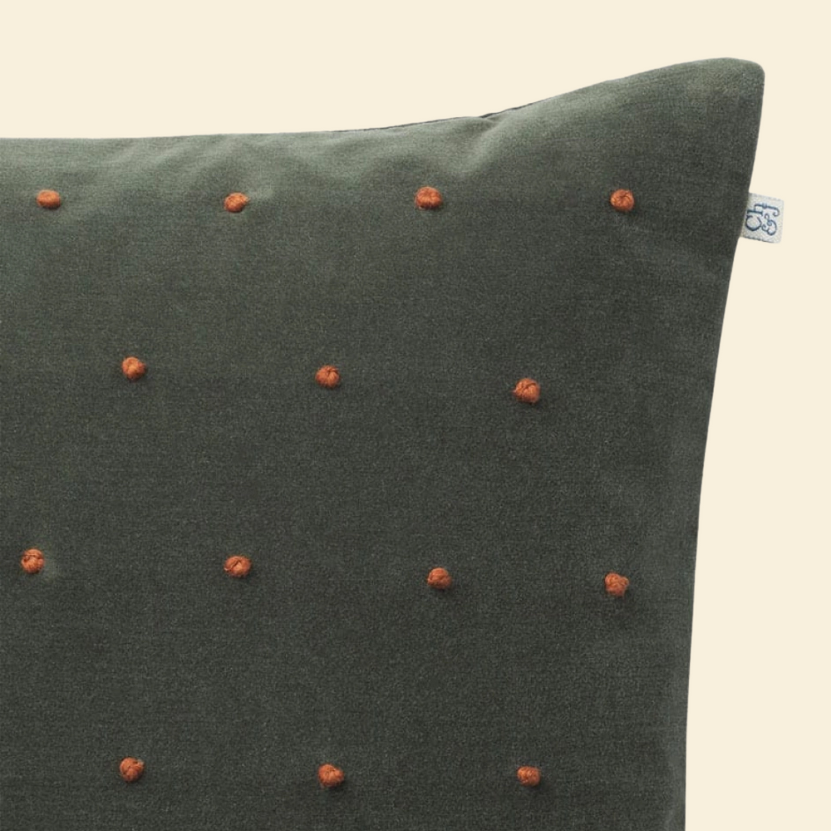 Speckle Velvet Cotton Toss Pillow with Feather Insert