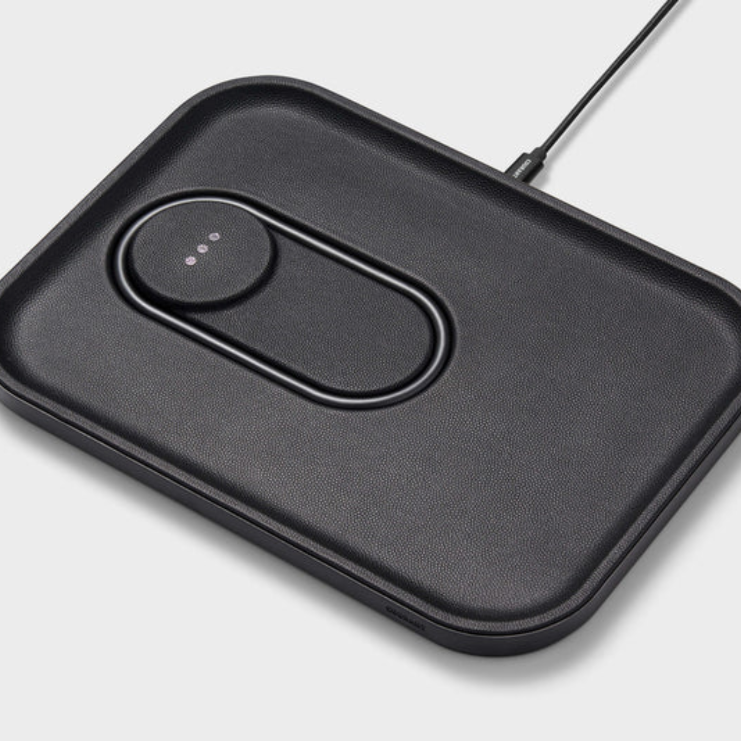Magnetic Dual Black Charger Tray