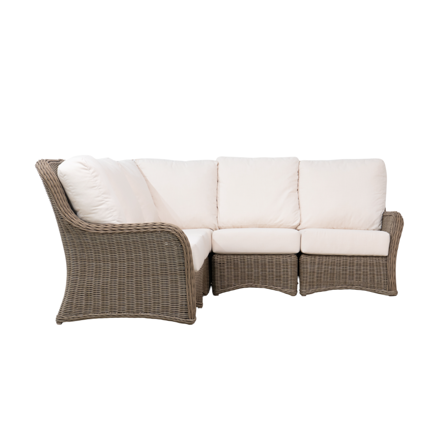 Coastal 5 Piece L-Shape Wicker Sectional