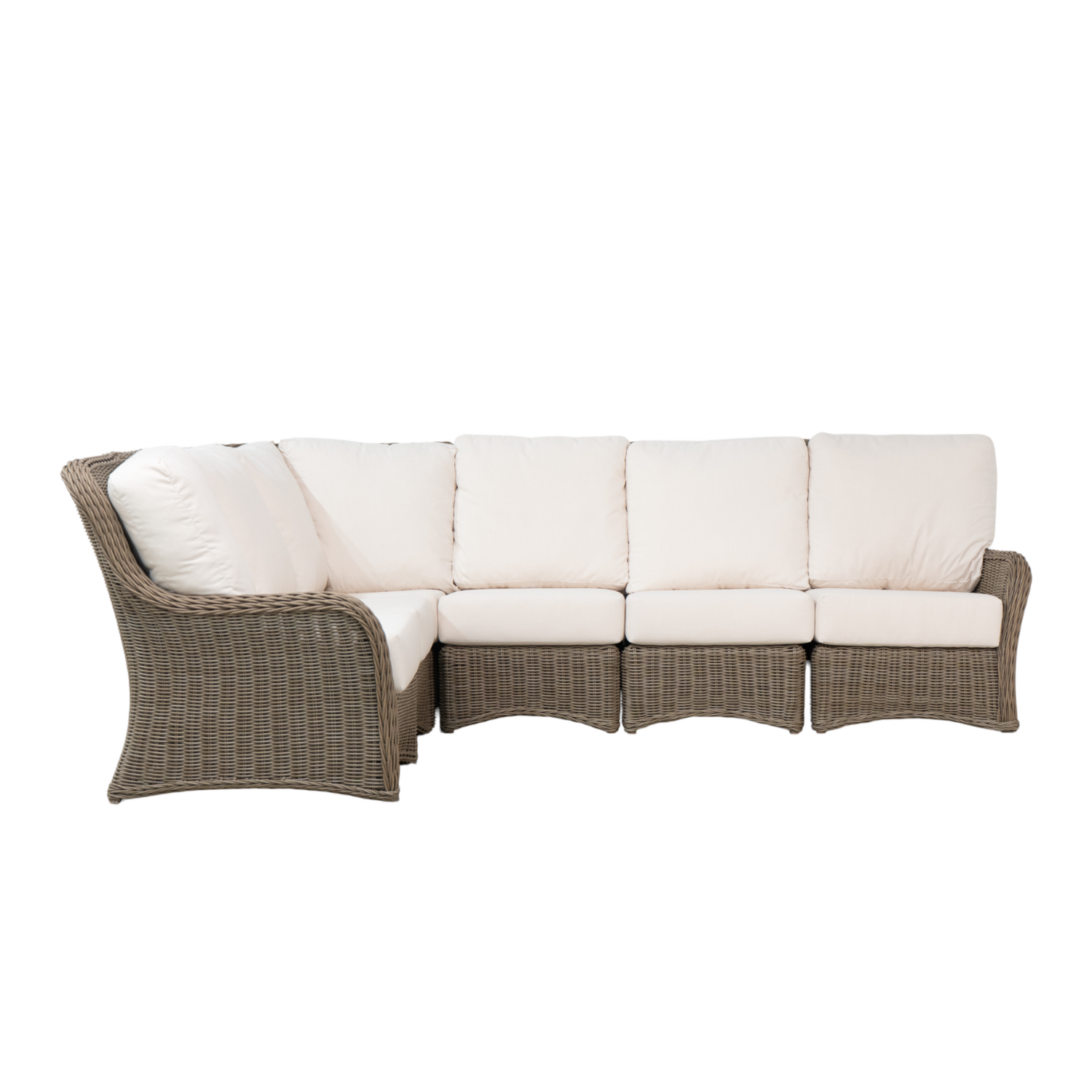 Coastal 6 Piece L-Shape Wicker Sectional