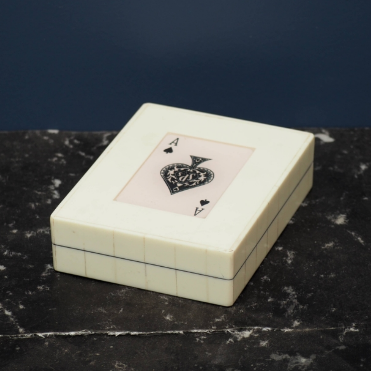White Resin Game Cards Box Set