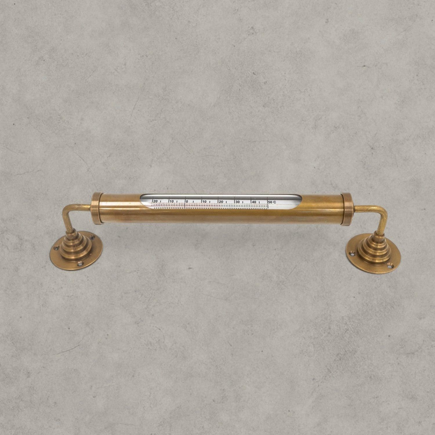 Antique Brass Wall Thermometer
