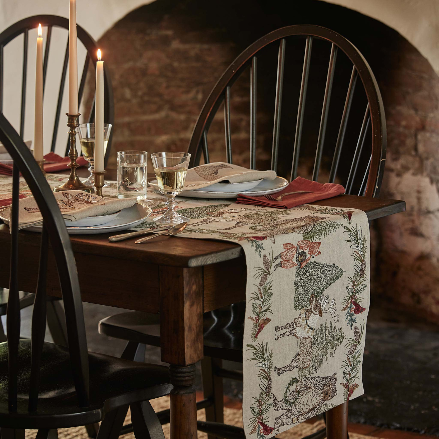 Winter Woodlands Pals Table Runner