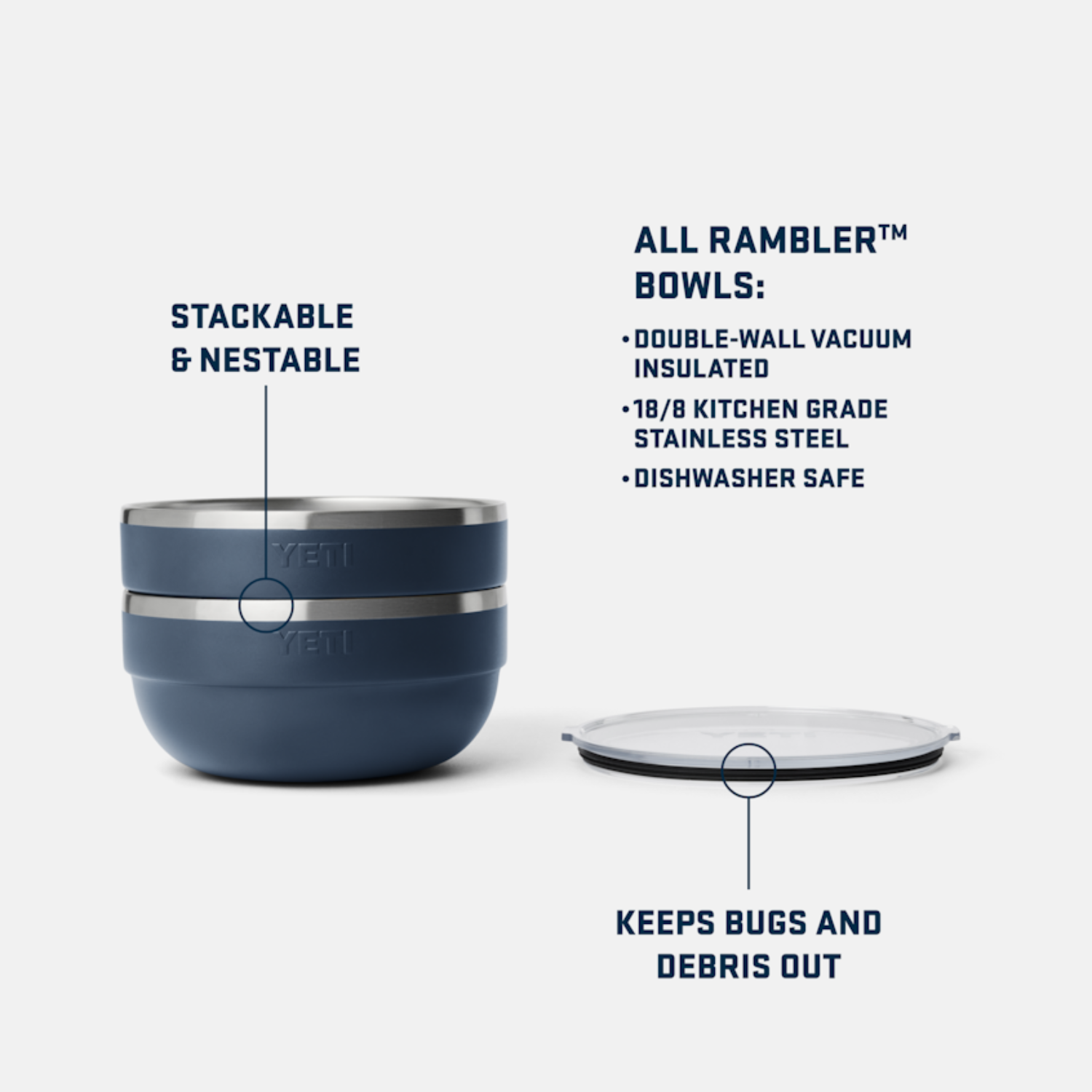 Yeti Rambler Bowl - Navy