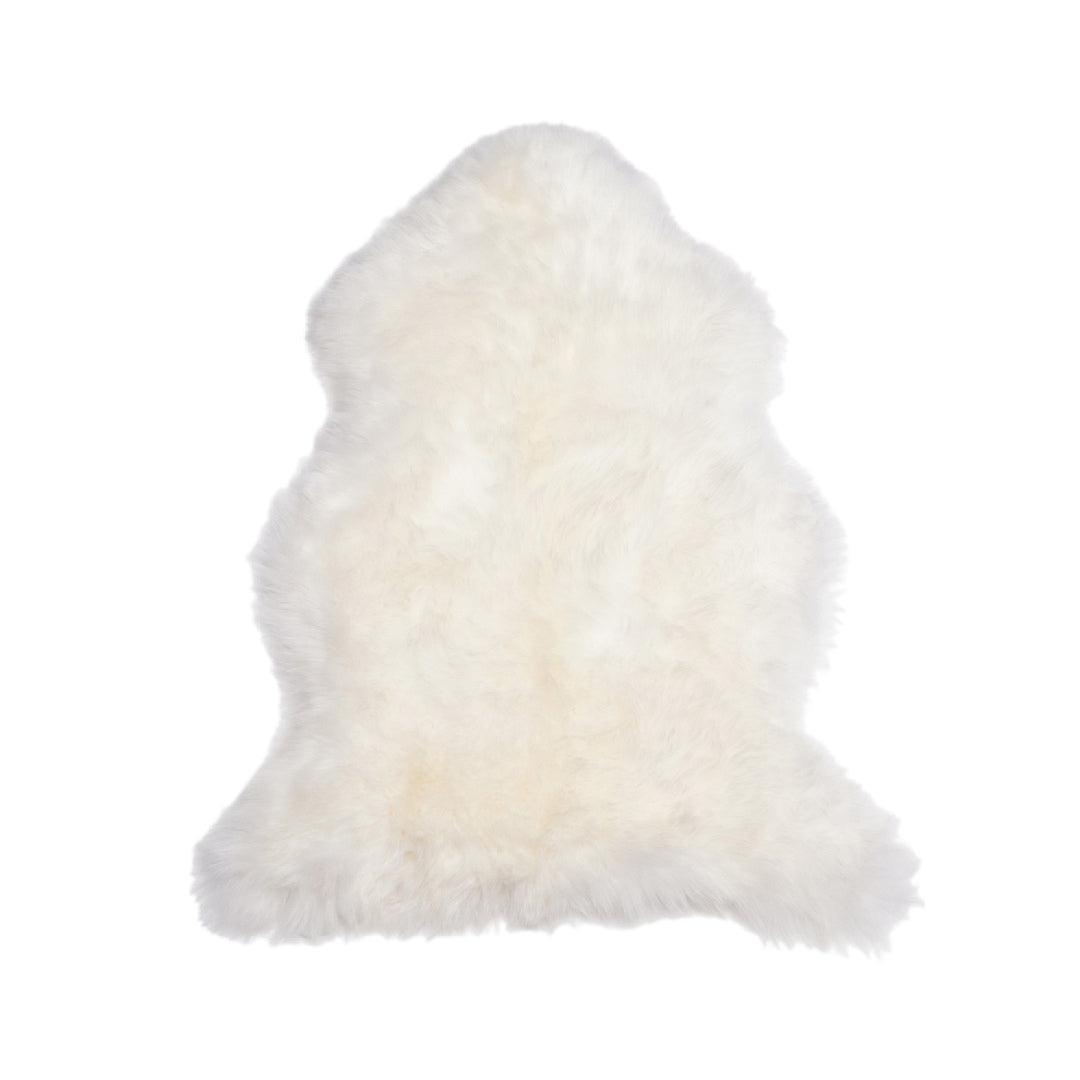Shorn White Sheepskin Throw