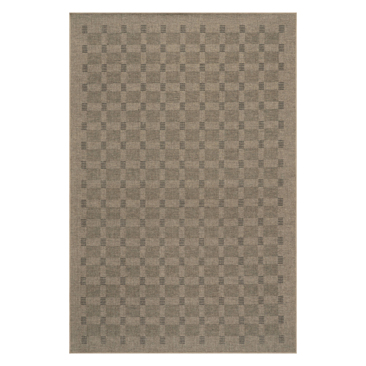 Dash & Albert x Nate Berkus Walker Checkered Washable Rug - Brown