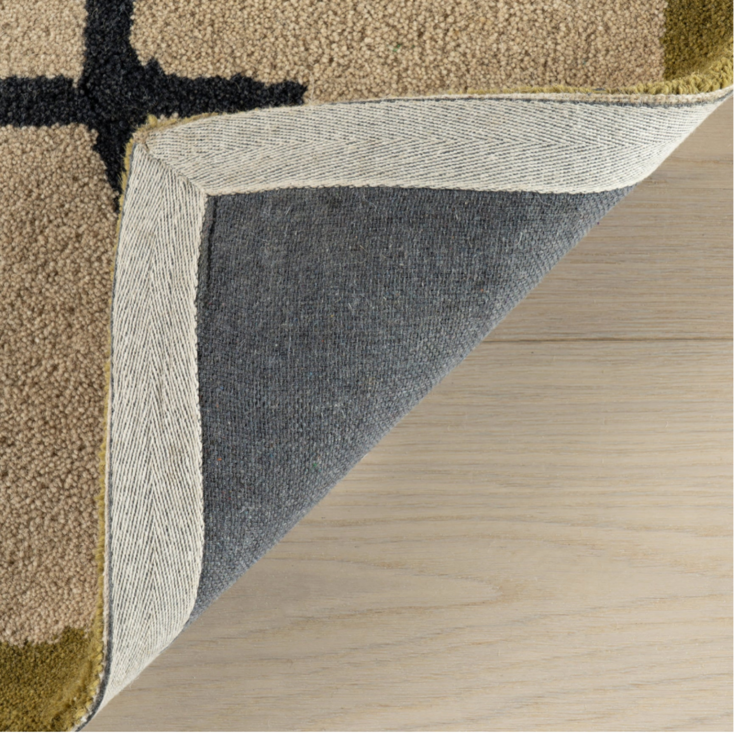 Dash & Albert x Nate Berkus Serge Bordered Wool Rug - Tan