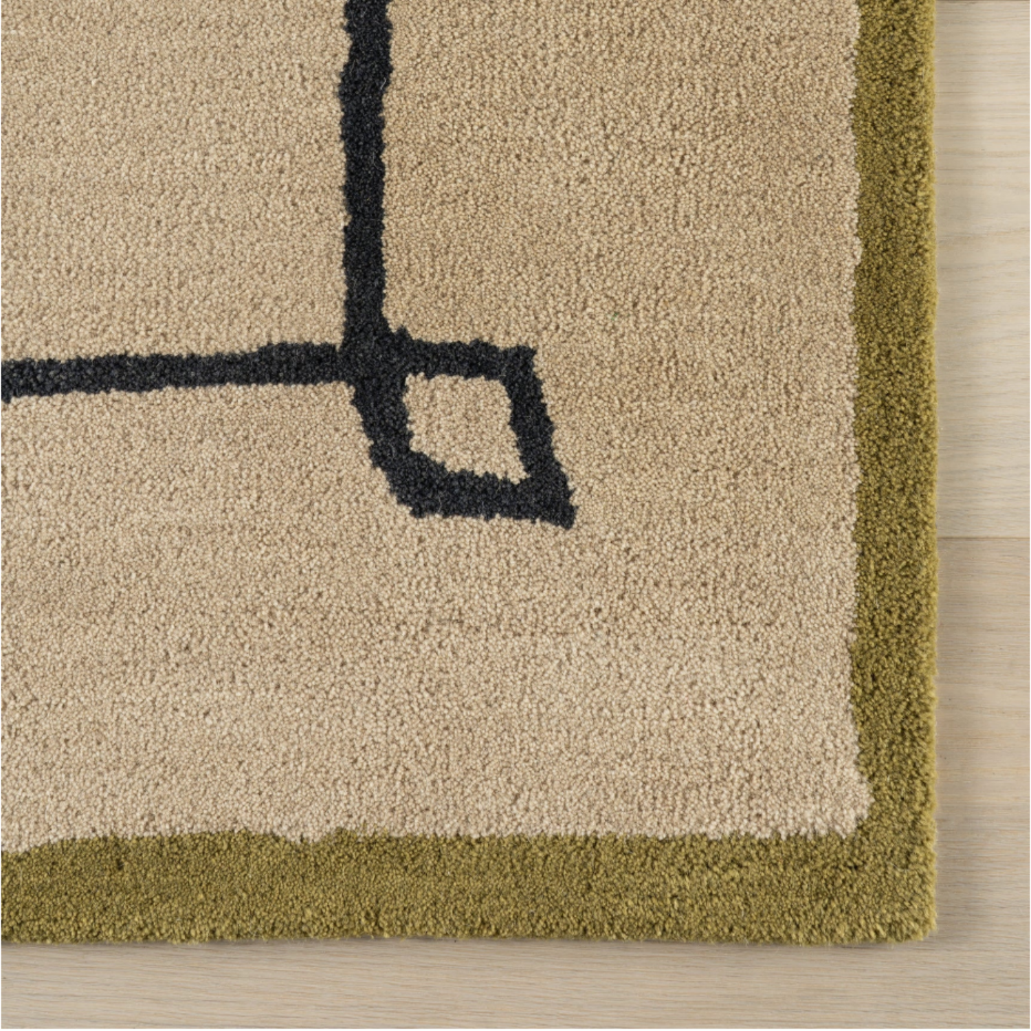 Dash & Albert x Nate Berkus Serge Bordered Wool Rug - Tan