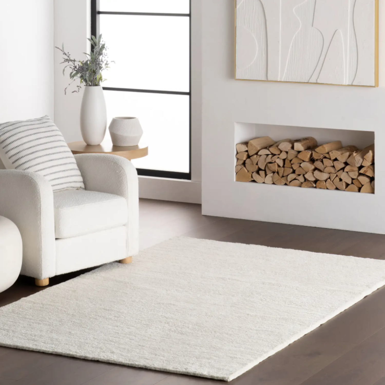 Dash & Albert Ramsey Hand Knotted Ivory Wool Rug