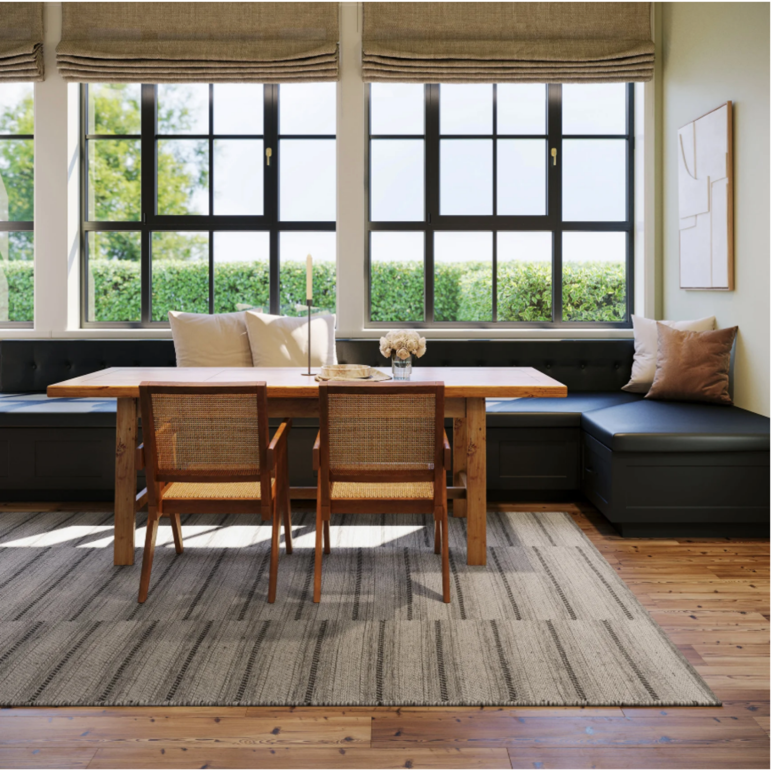 Dash & Albert x Nate Berkus Mateo Striped Wool Rug - Brown