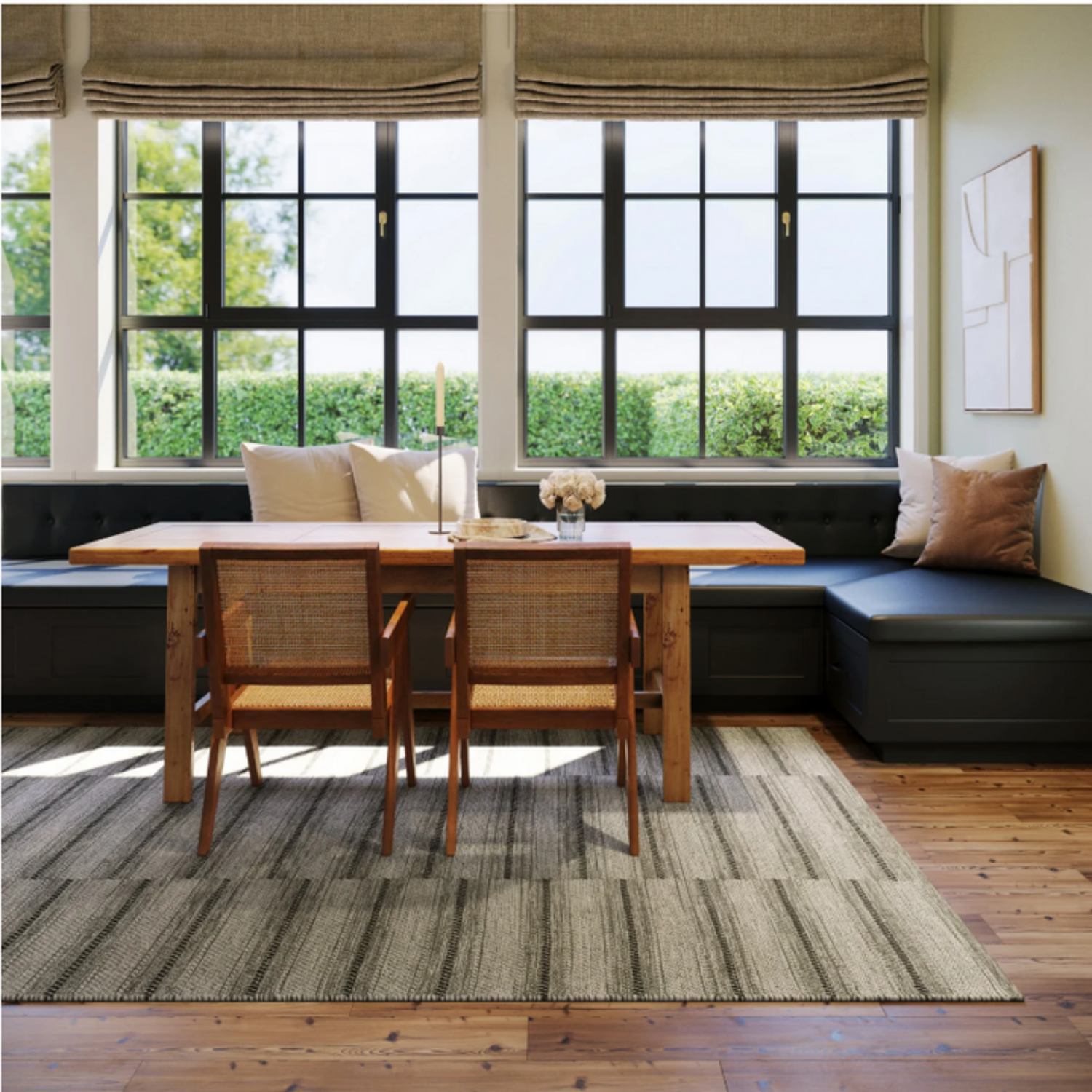 Dash & Albert x Nate Berkus Mateo Striped Wool Rug - Olive