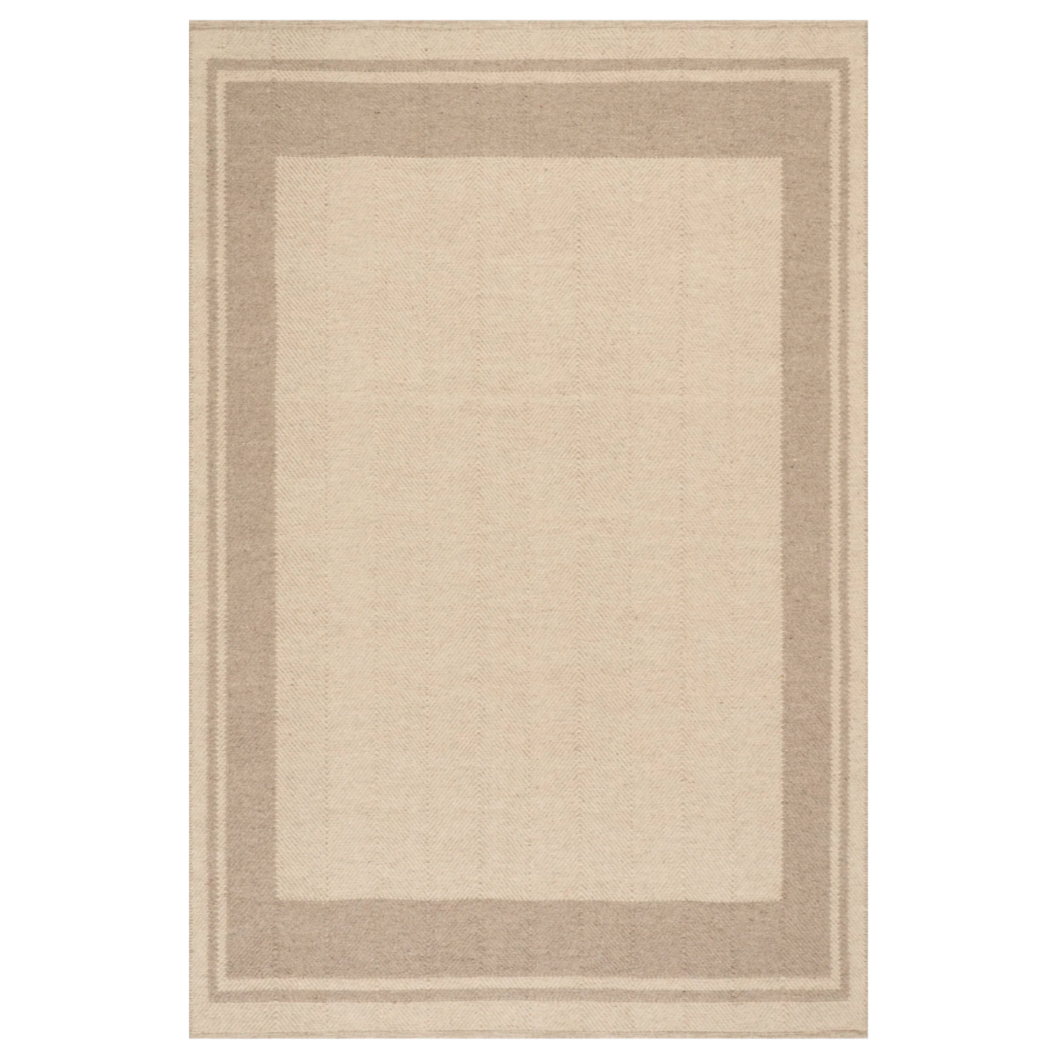 Dash & Albert x Nate Berkus Canon Bordered Wool Rug - Beige
