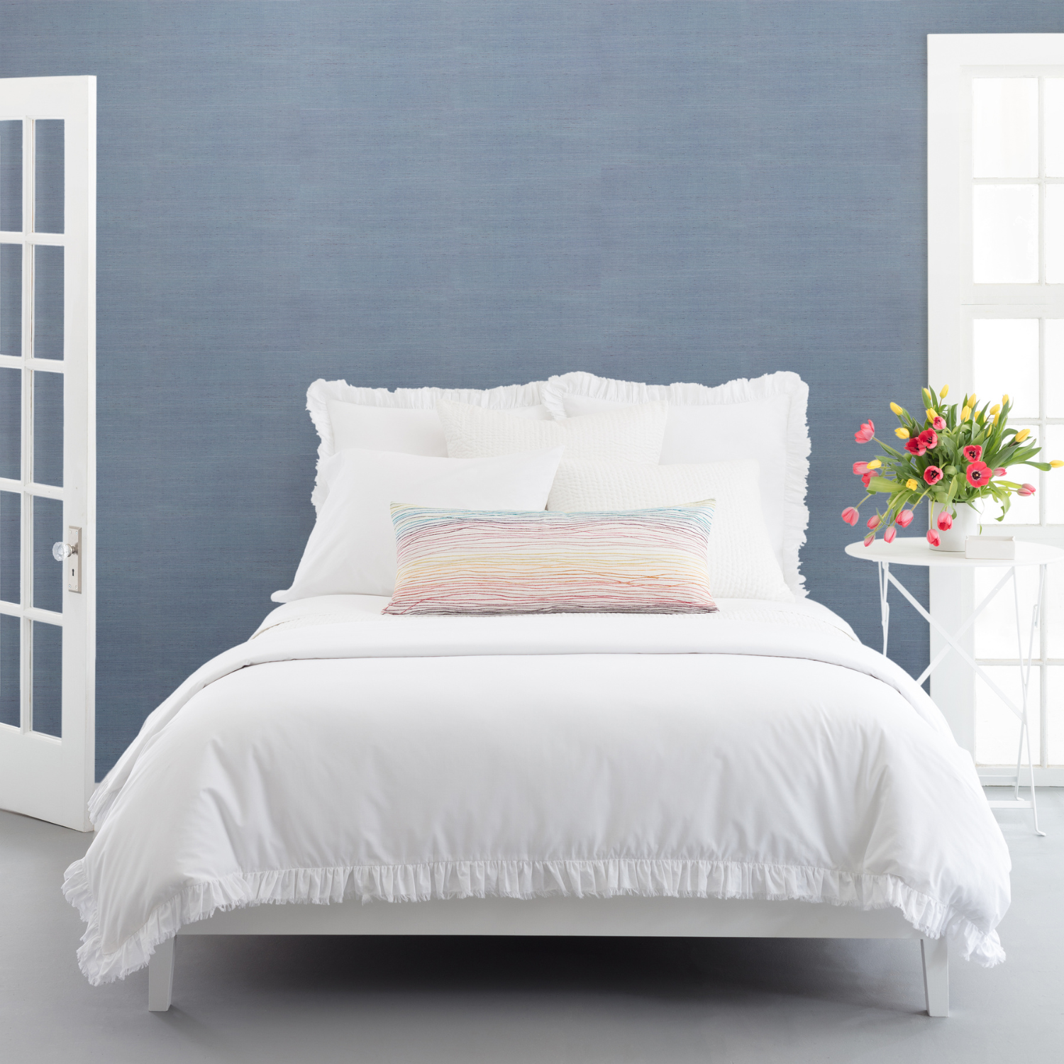 Dash & Albert Samoa Grasscloth Wallpaper - Periwinkle