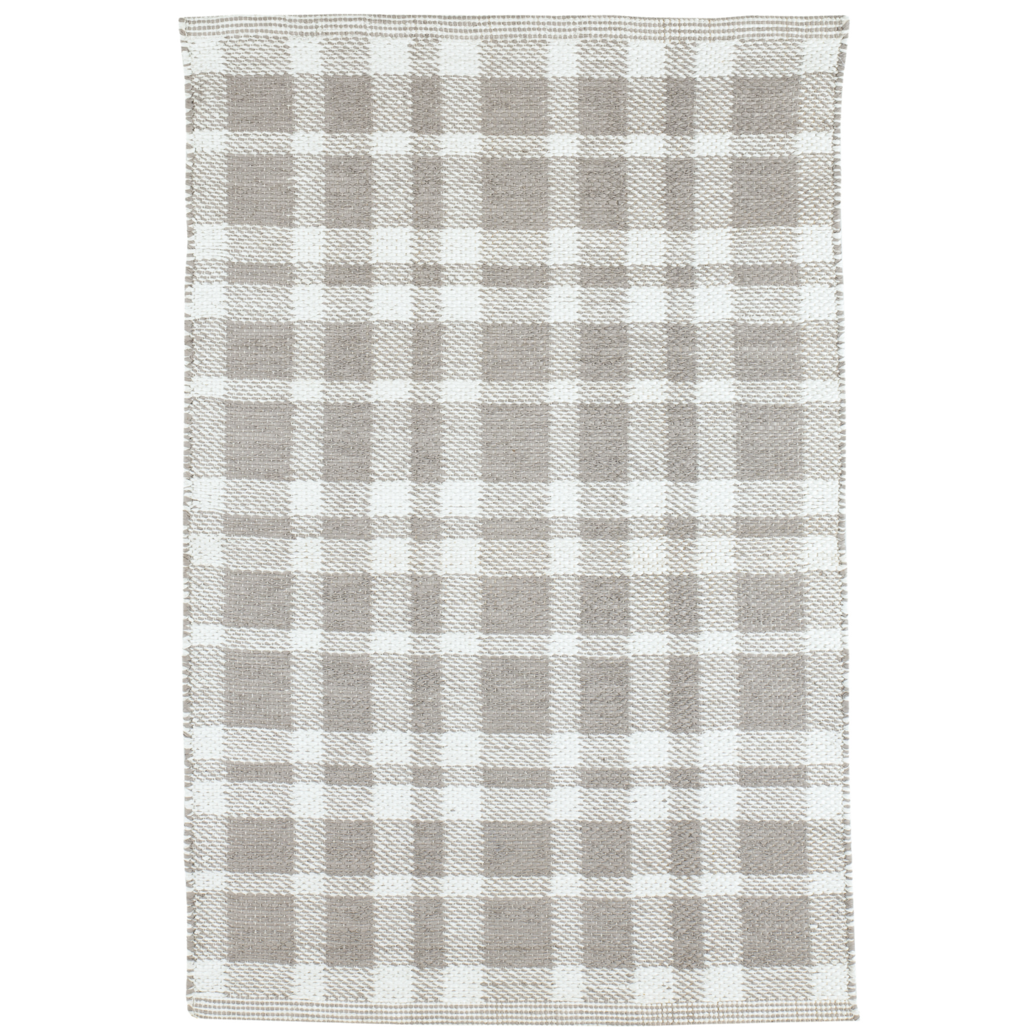 Dash & Albert Tattersall Handwoven Grey Indoor Outdoor Rug