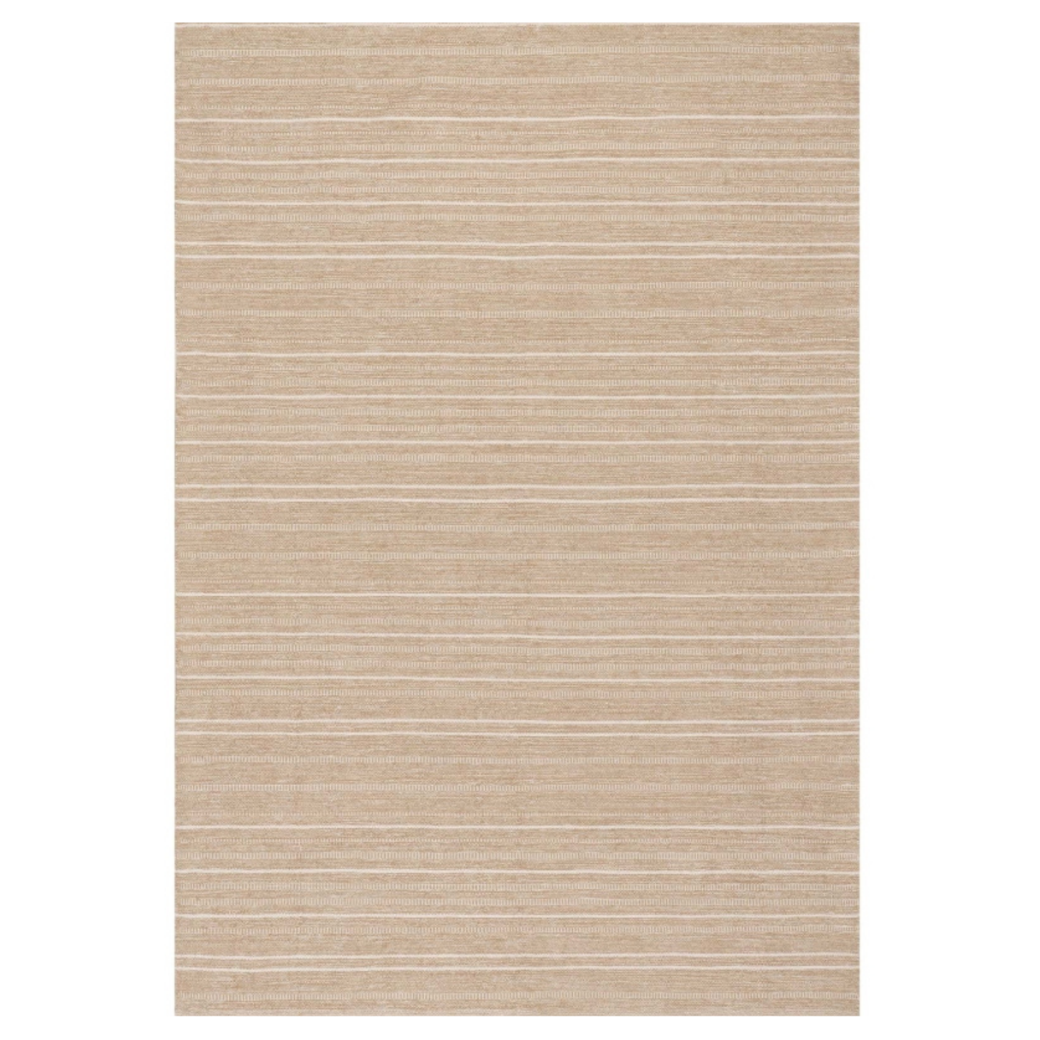 Dash & Albert Skipper Stripe Khahki Handwoven Indoor/Outdoor Rug