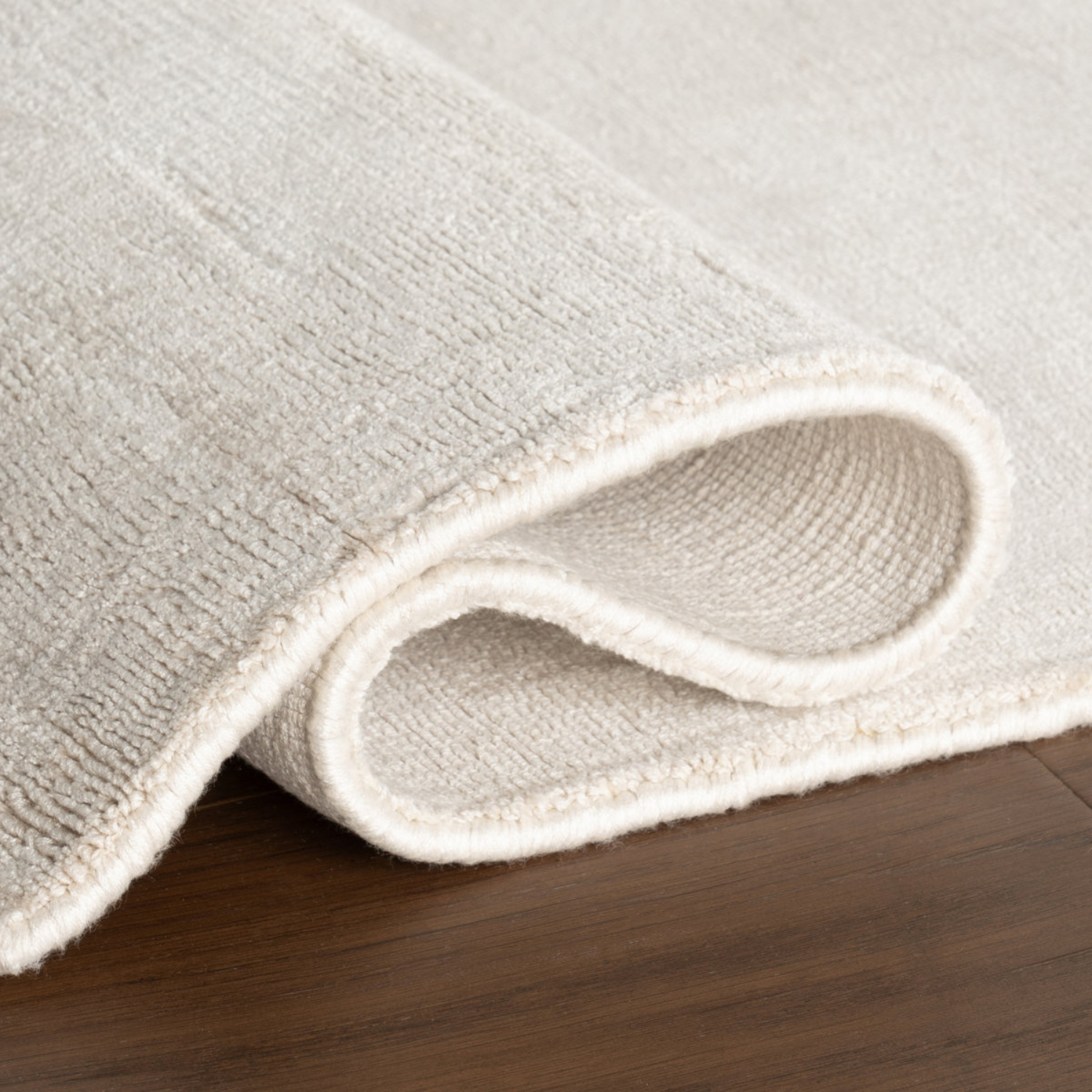 Dash & Albert Alva Hand Loom Knotted Wool/Viscose Rug - Sand
