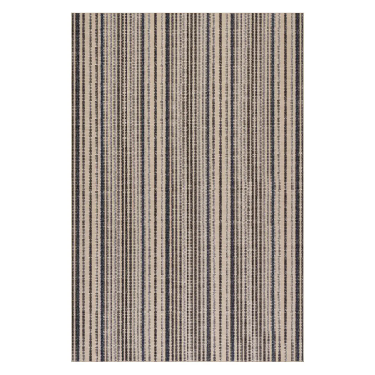 Dash & Albert Axiom Coastal Stripe Washable Rug - Navy