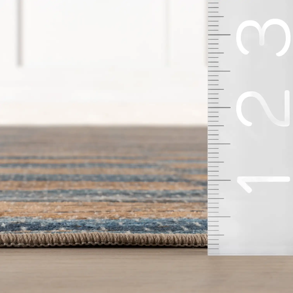 Dash & Albert Ravel Striped Washable Rug - Blue
