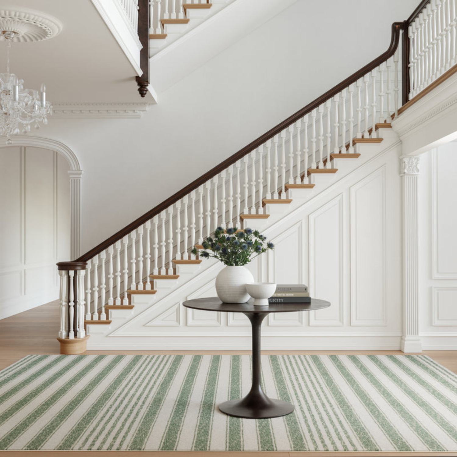 Dash & Albert Xaren Coastal Stripe Washable Rug