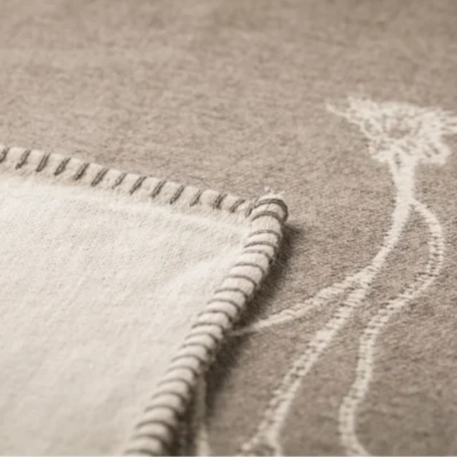 Wild Florals Off White Throw Blanket