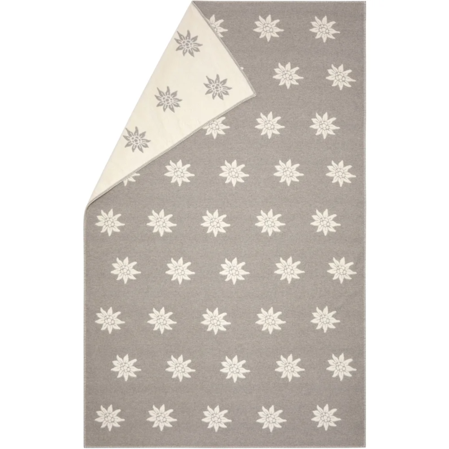 Blushing Blooms Ecru/Grey Throw Blanket