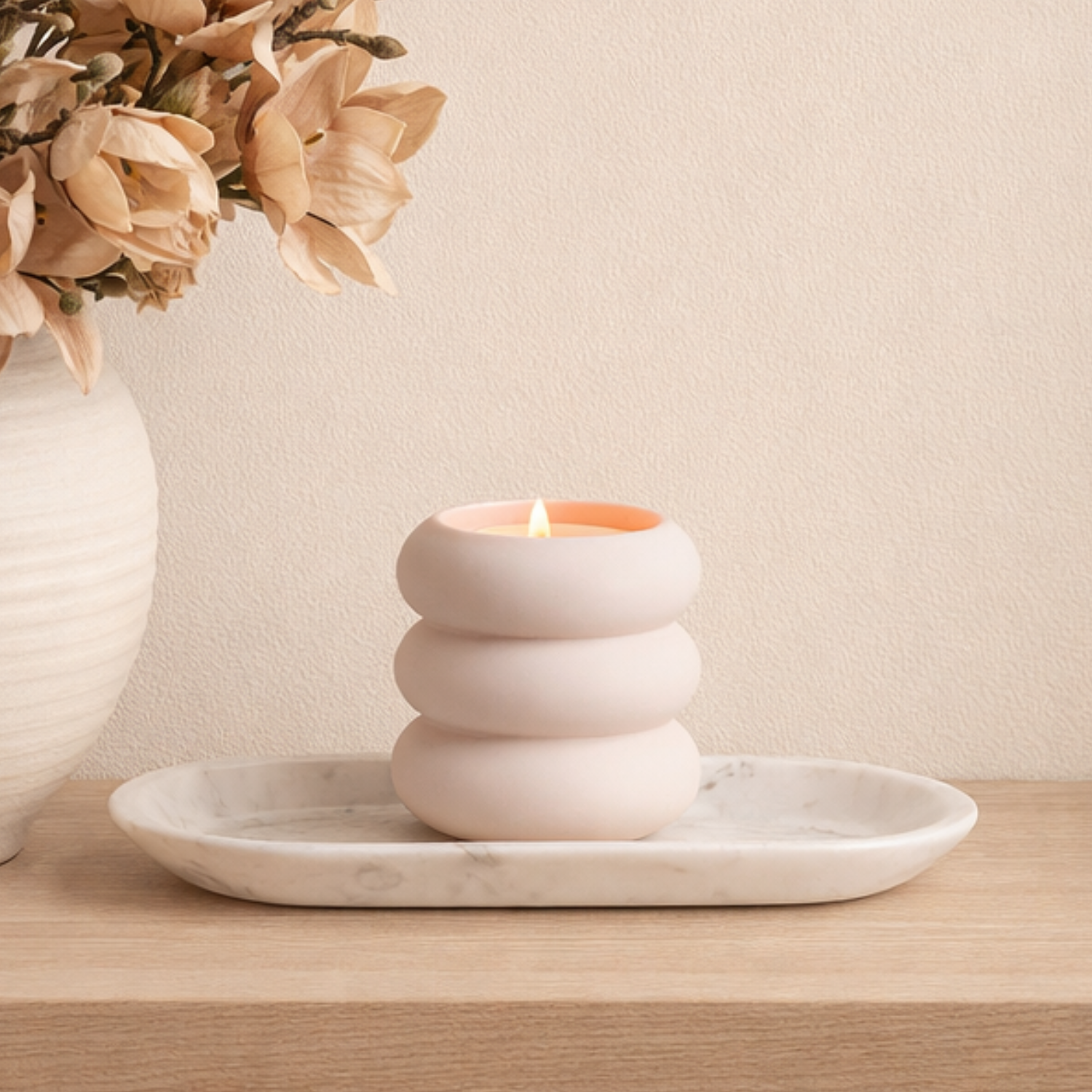 White Marble Oval Tray