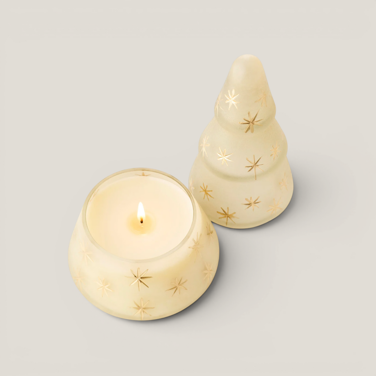Celestial Tree Glass Candle | Winter White