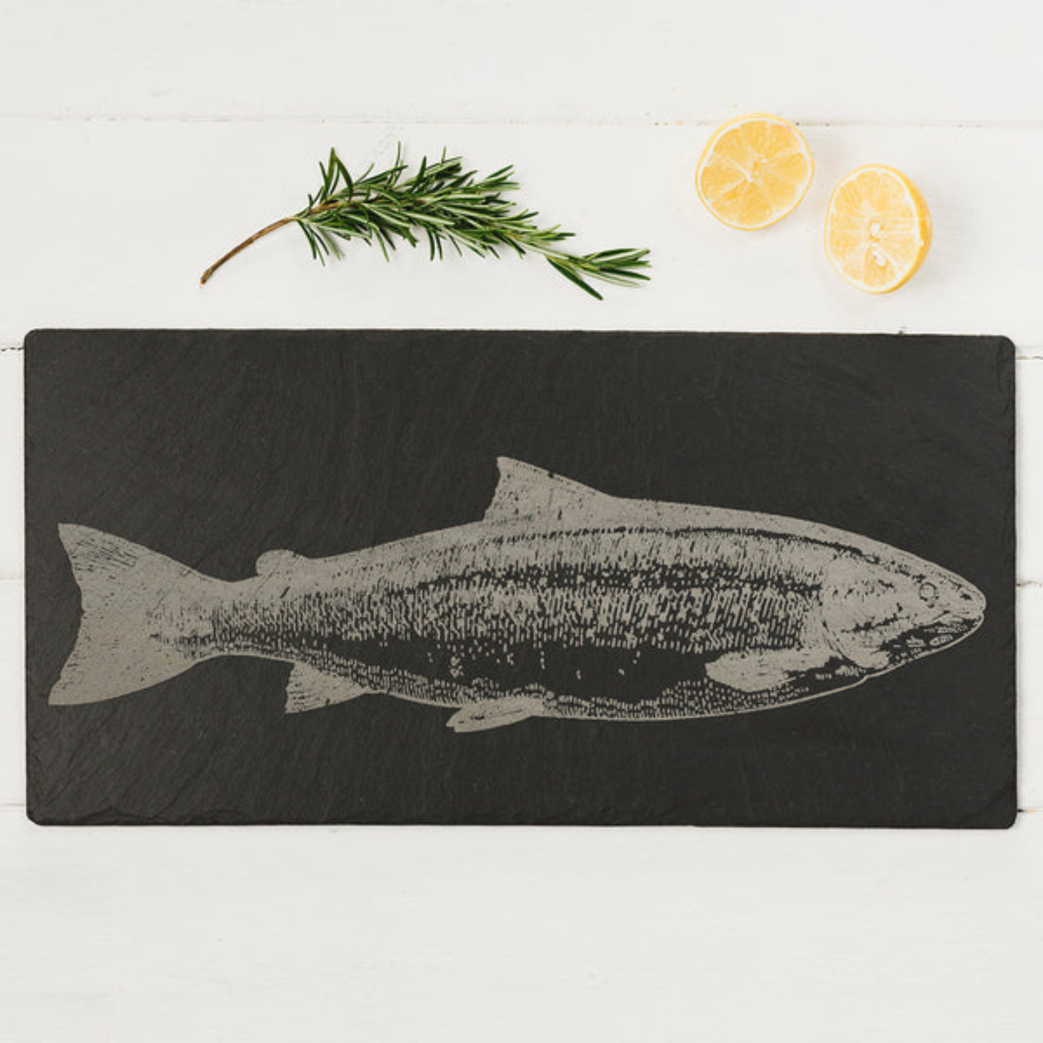 Salmon Slate Serving Plate