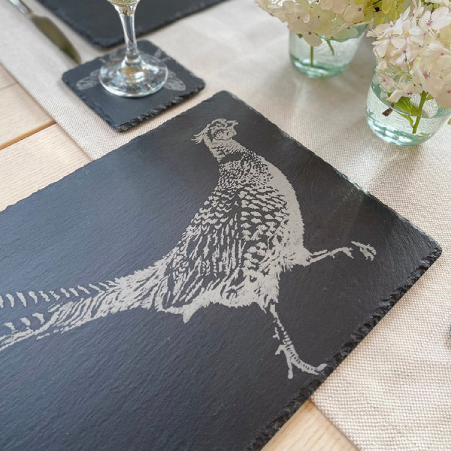 Pheasant Slate Table Runner