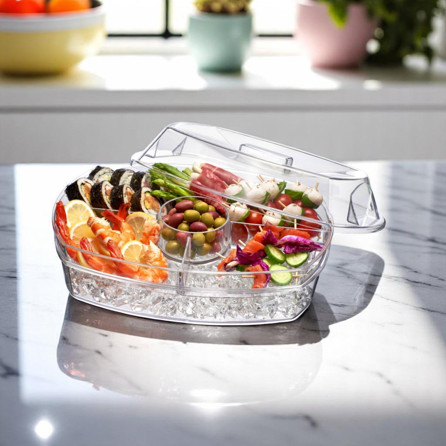 On Ice Acrylic Party Platter