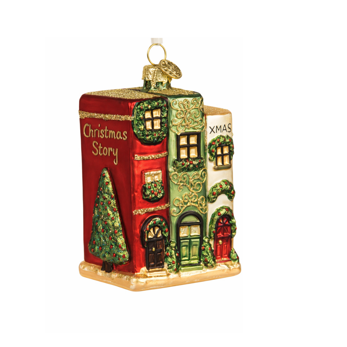 Festive Noel Novels Glass Ornament