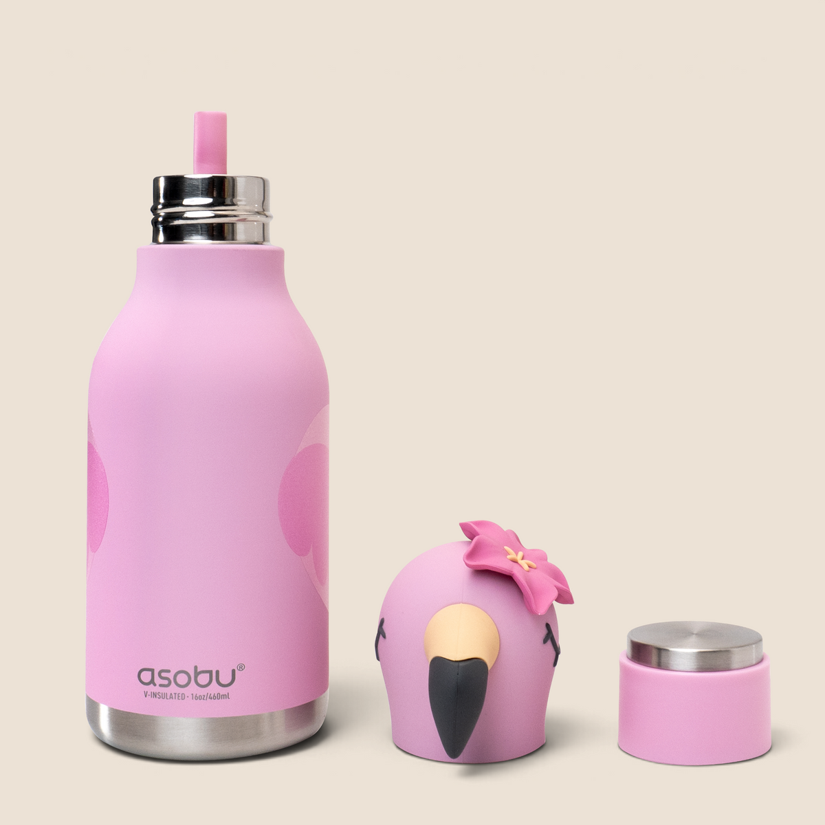 Buddy 16oz Water Bottle - Flamingo