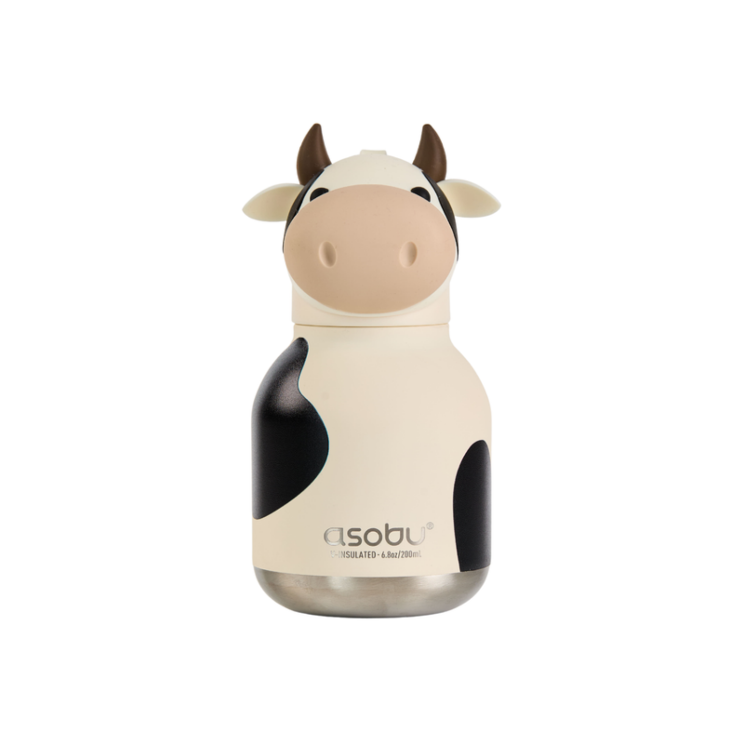 Mini Buddy 6.7oz Water Bottle w/Key Ring- Ivy Cow