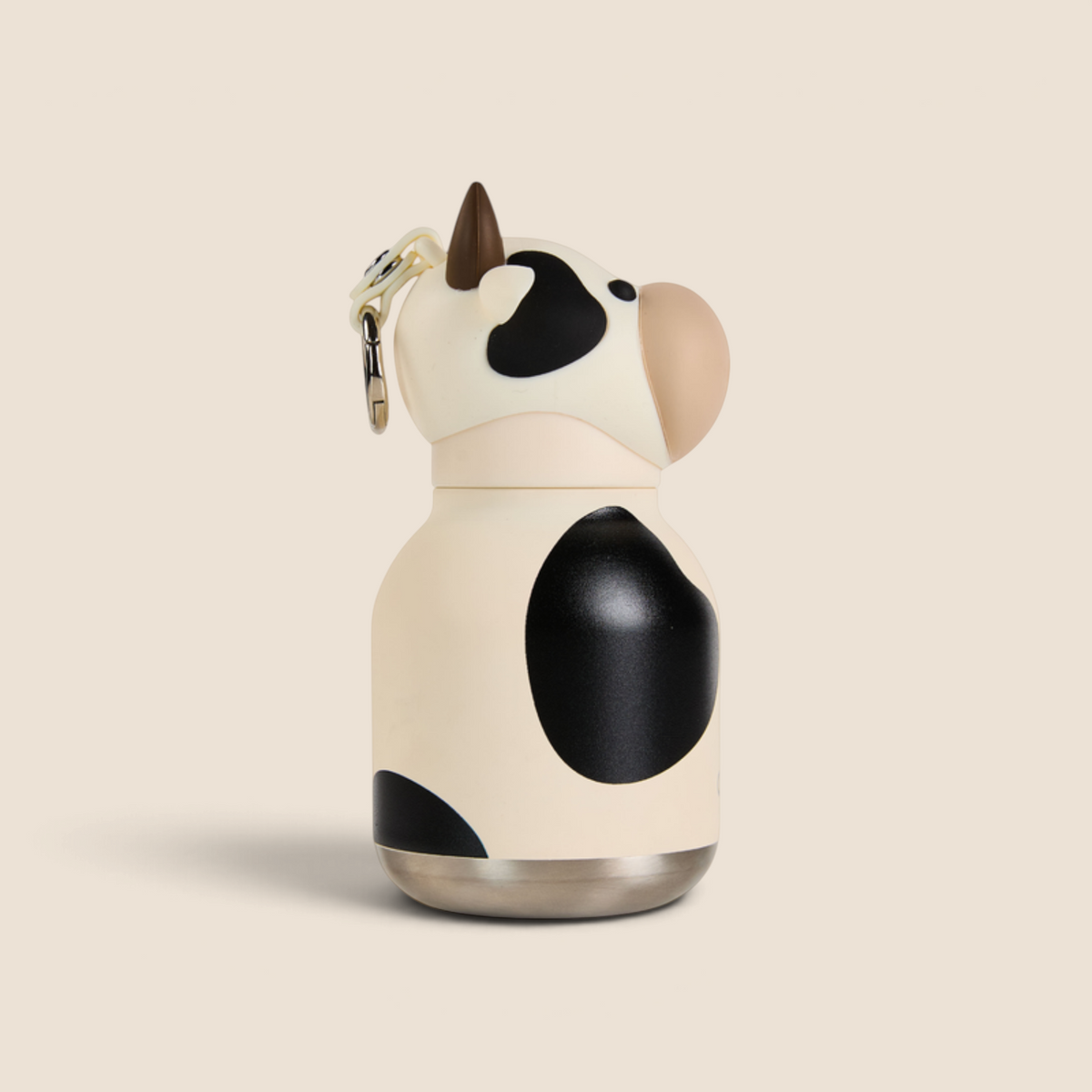 Mini Buddy 6.7oz Water Bottle w/Key Ring- Ivy Cow