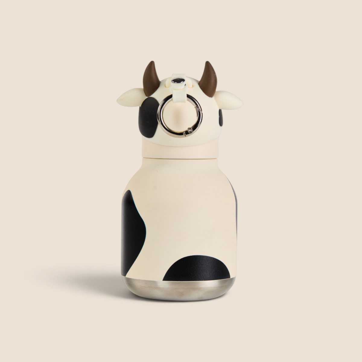 Mini Buddy 6.7oz Water Bottle w/Key Ring- Ivy Cow